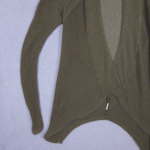 PRANA Cardigan Women's Small Olive Green Breathe Open Front Open Knit Outdoor - Picture 5 of 11